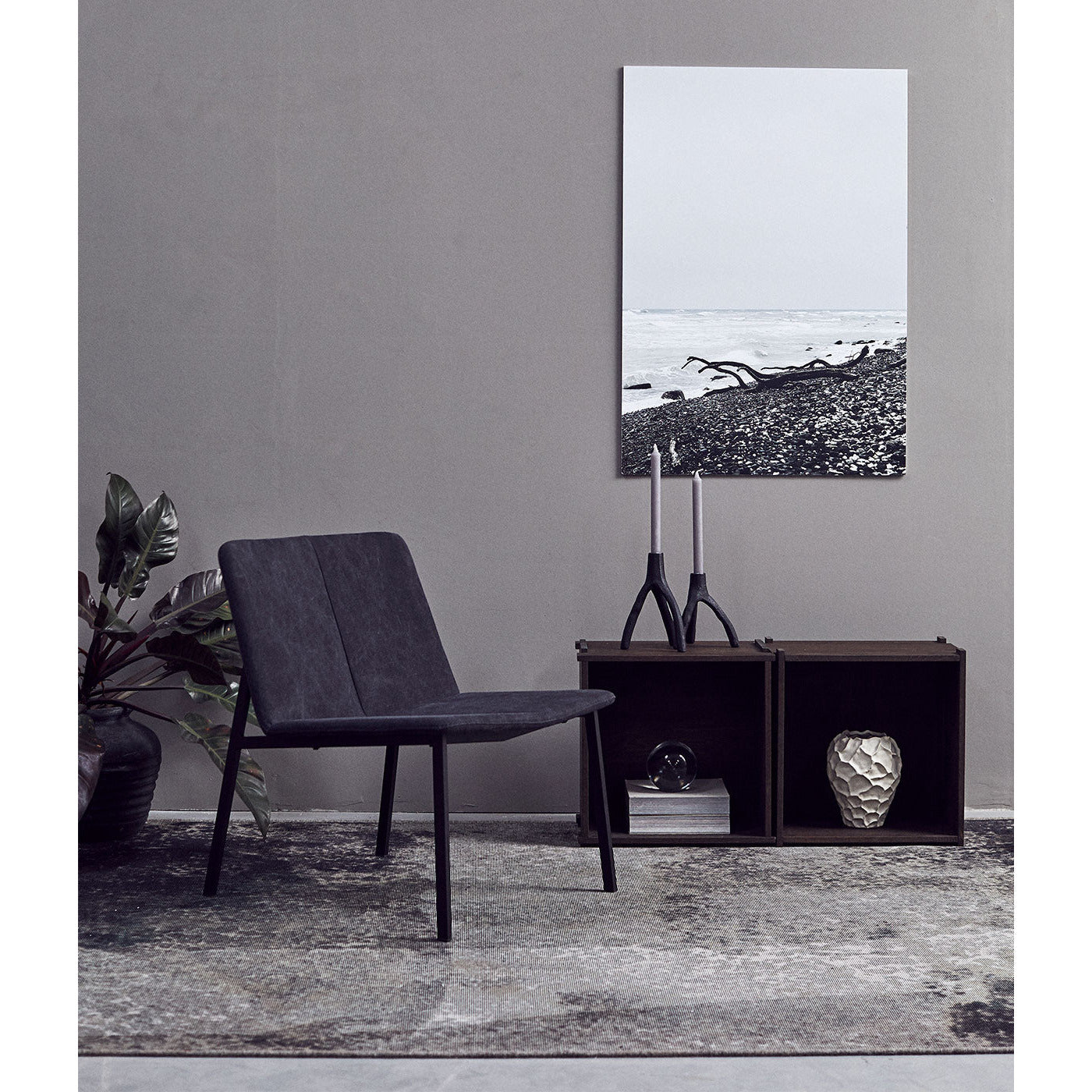 Vase Soil - Vanilje - Keramik - H: 21,5 Ă: 18 cm - Muubs - DesignGaragen.dk