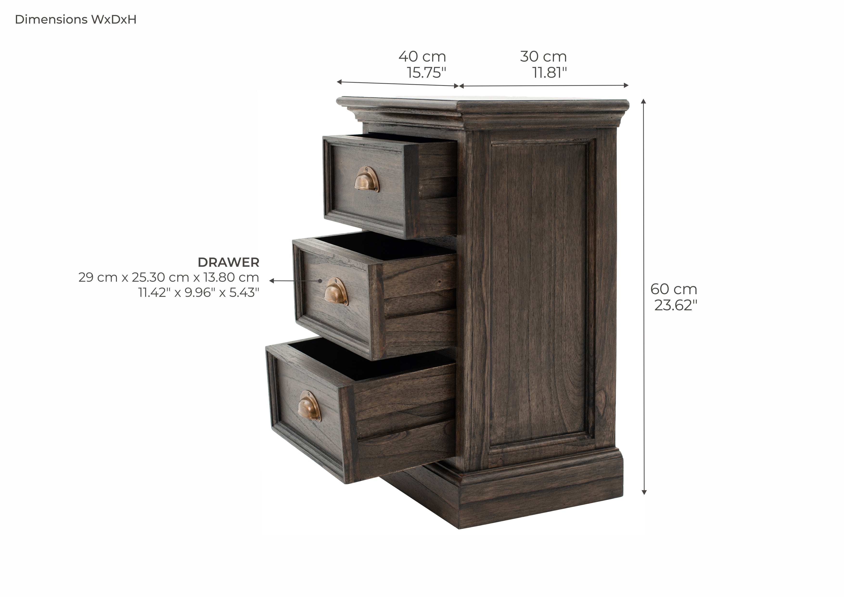 Halifax Mindi Sängbord med lådor