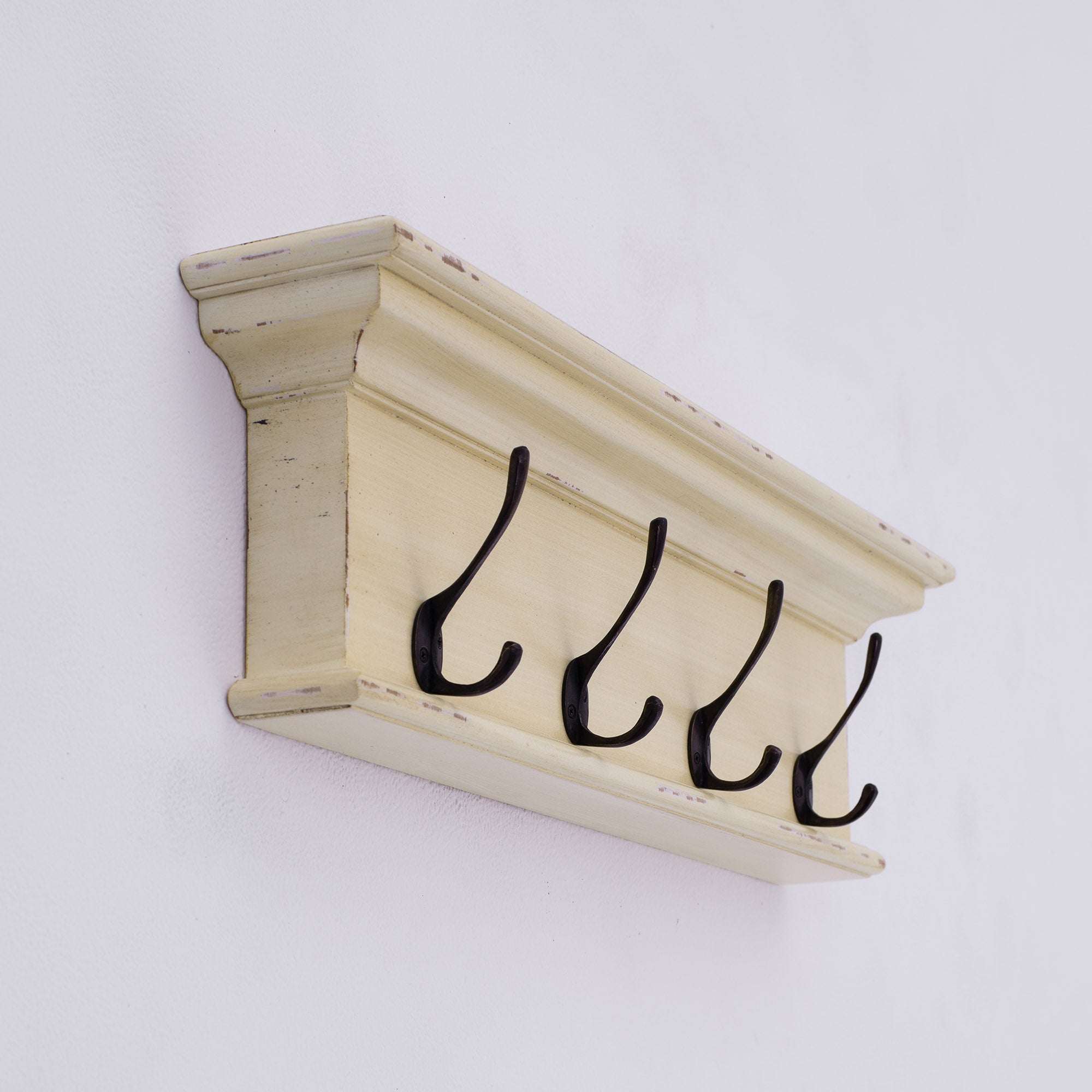 Halifax Knagerække Farve 4 Kroge Gul Brun Antik - NovaSolo - DesignGaragen.dk