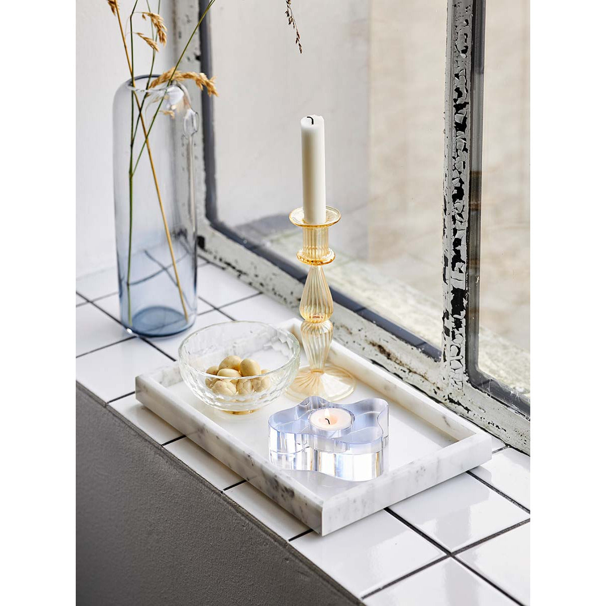 CLOUD krystal lysestage - Lilla/klar - MOUD HOME - DesignGaragen.dk