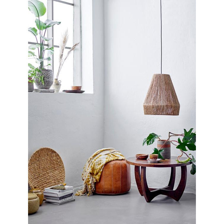 Bloomingville - Coby puff, fotpall, sittdyna, getskinn B60xH35 cm