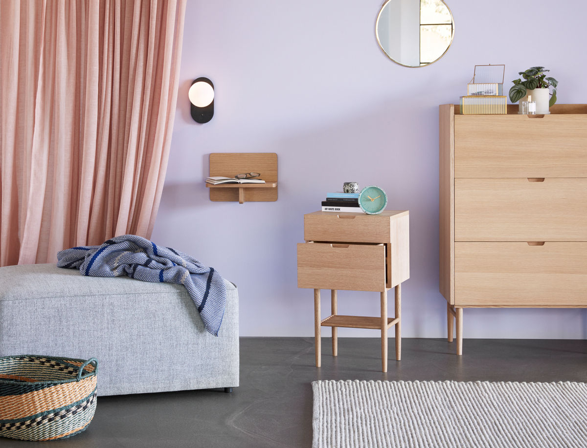 Hübsch månväggslampa svart