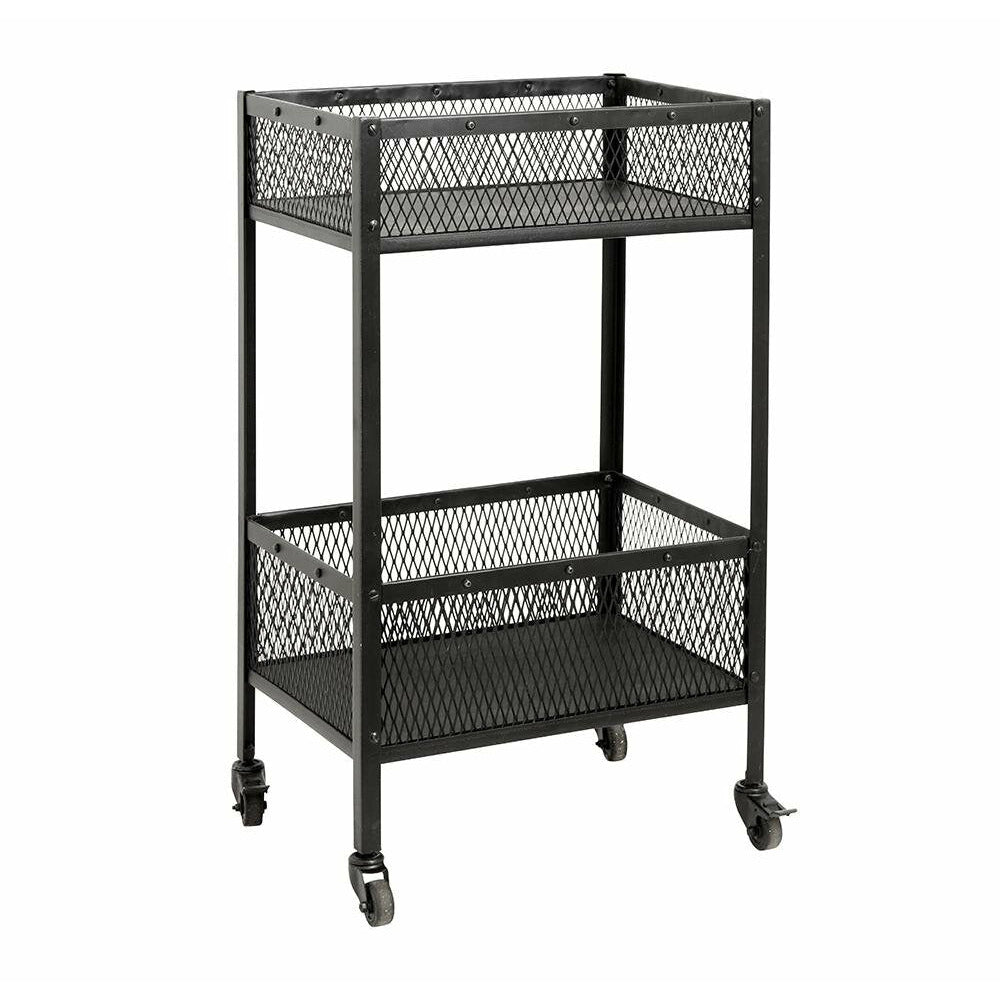 Nordal Easy Rolling Table in Iron - 54x38 cm - svart