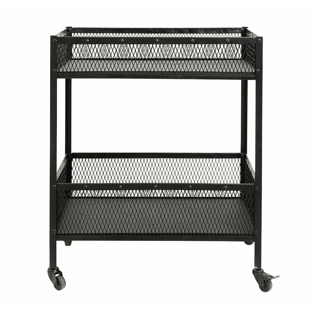 Nordal Easy Rolling Table in Iron - 77x54 cm - svart