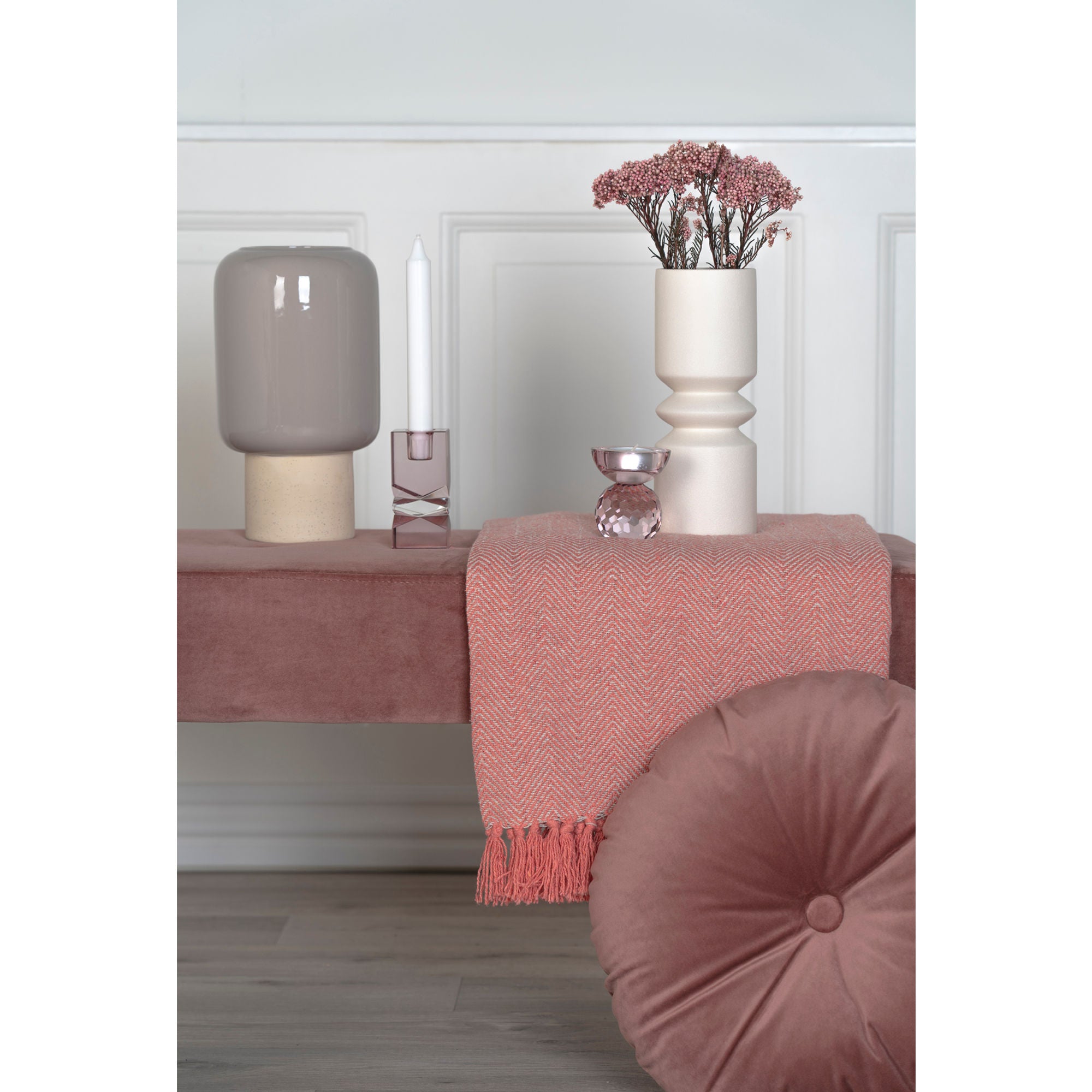 Vase - Vase i keramik, grå, Ø15x27 cm