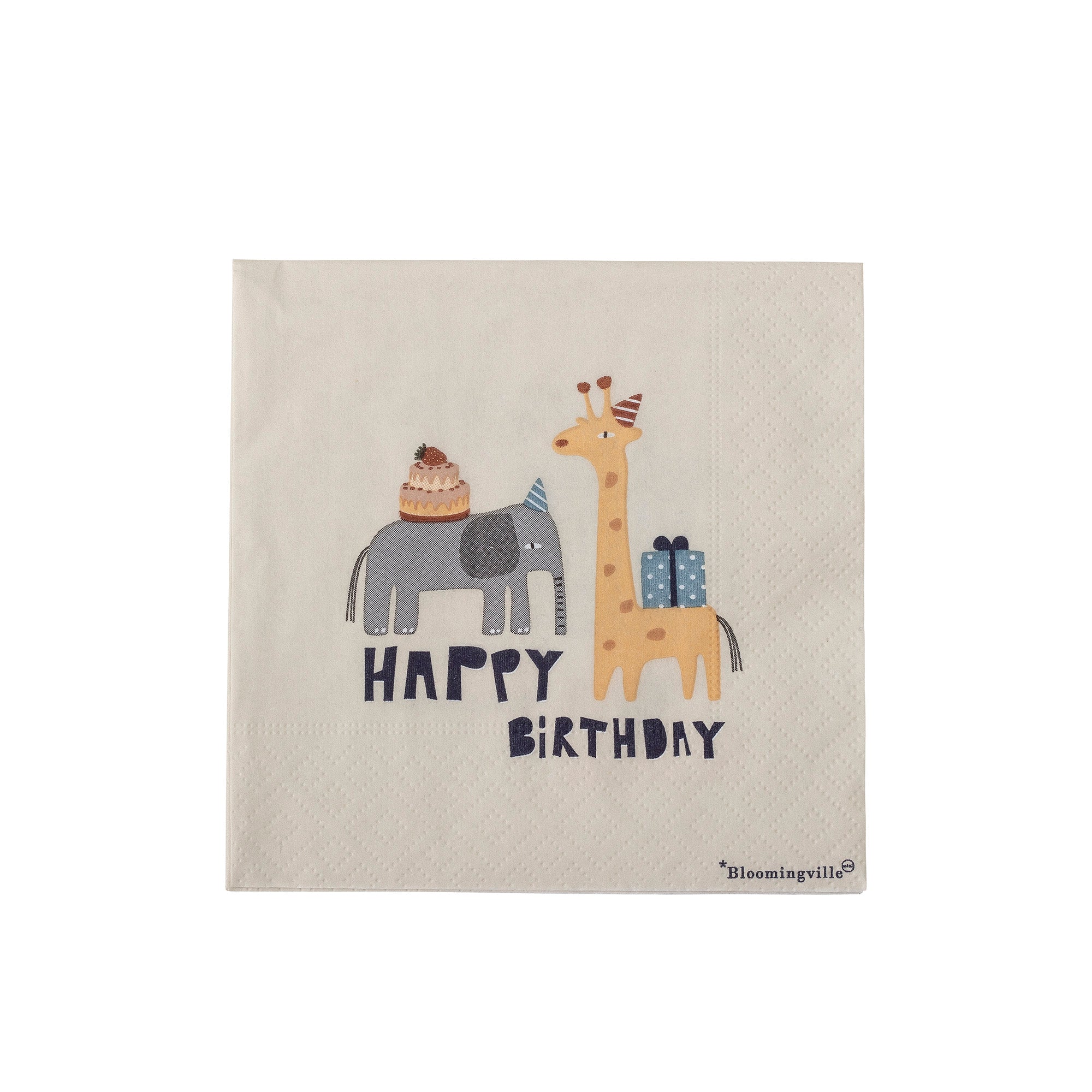 Carlis Serviet, Natur, Papir - L25xW25 cm, Pack of 20 - BLOOMINGVILLE MINI - DesignGaragen.dk