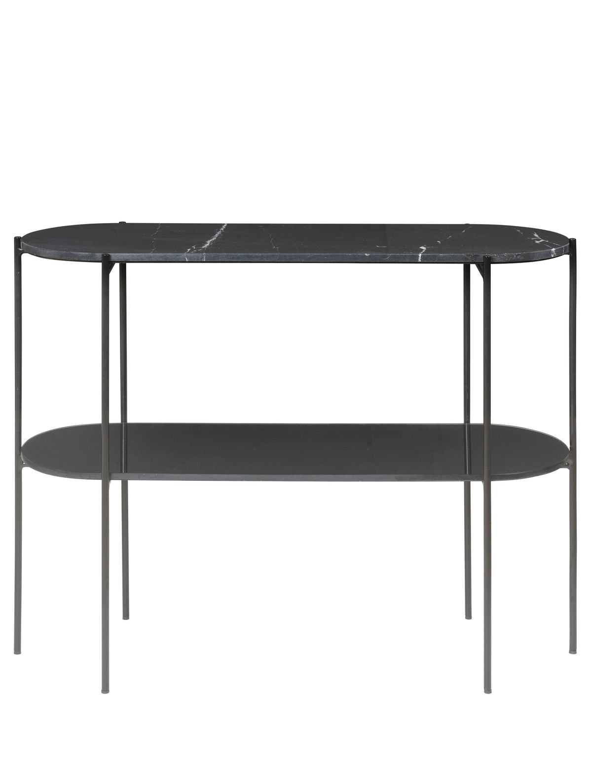 Mysig Living Laura Console Marbletable - noir med svart pulverbas