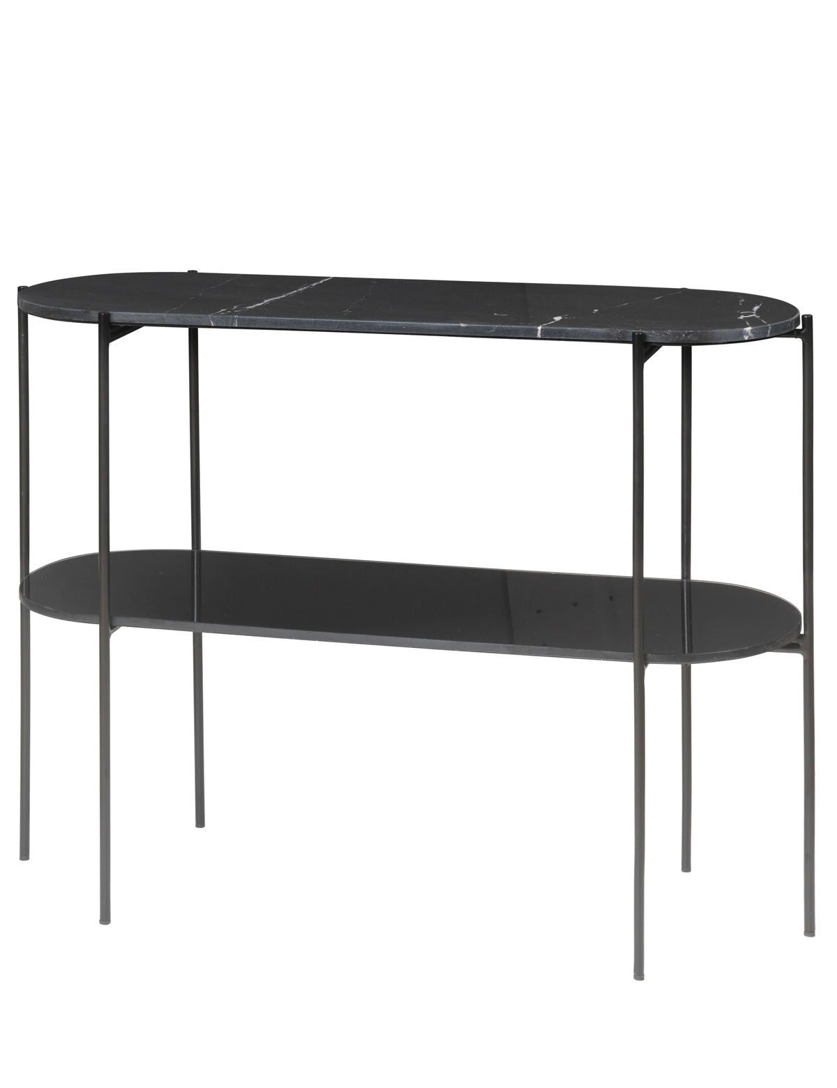 Mysig Living Laura Console Marbletable - noir med svart pulverbas