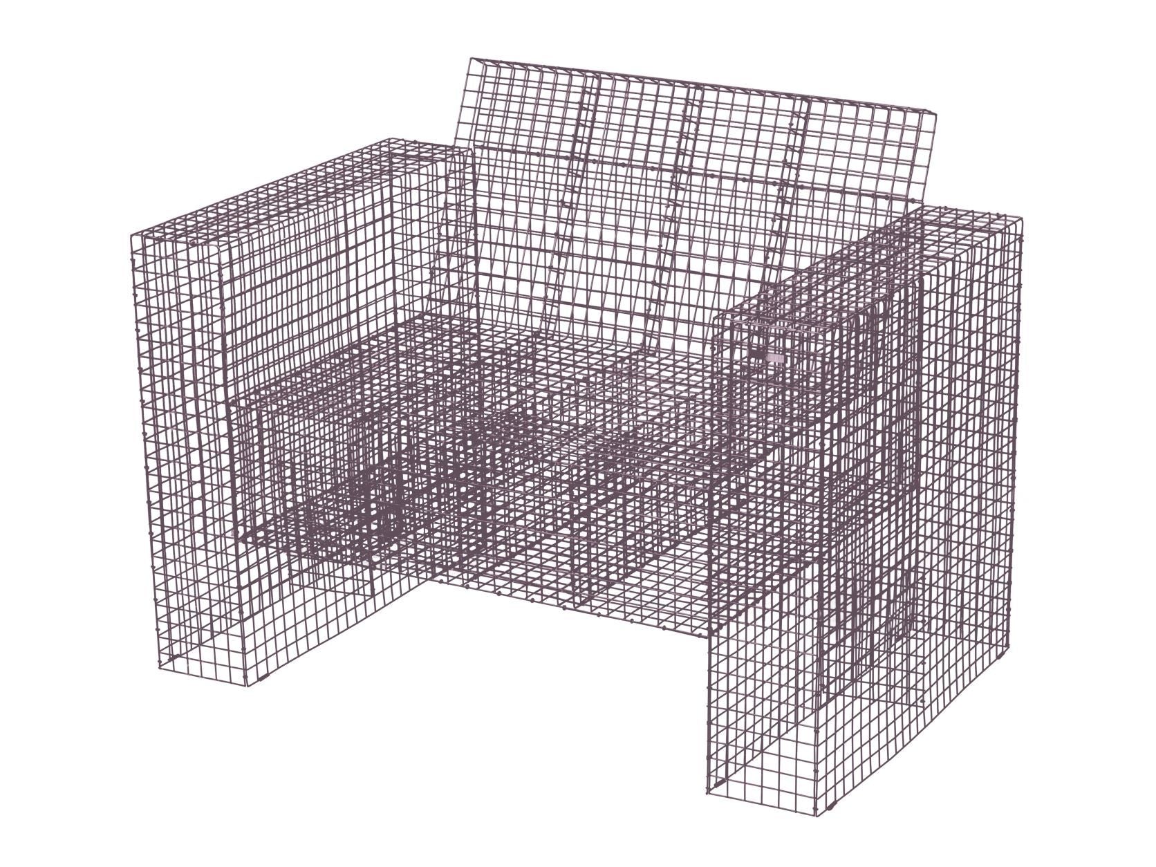 Kalager Design Wire Loungechair, Pastell Violet