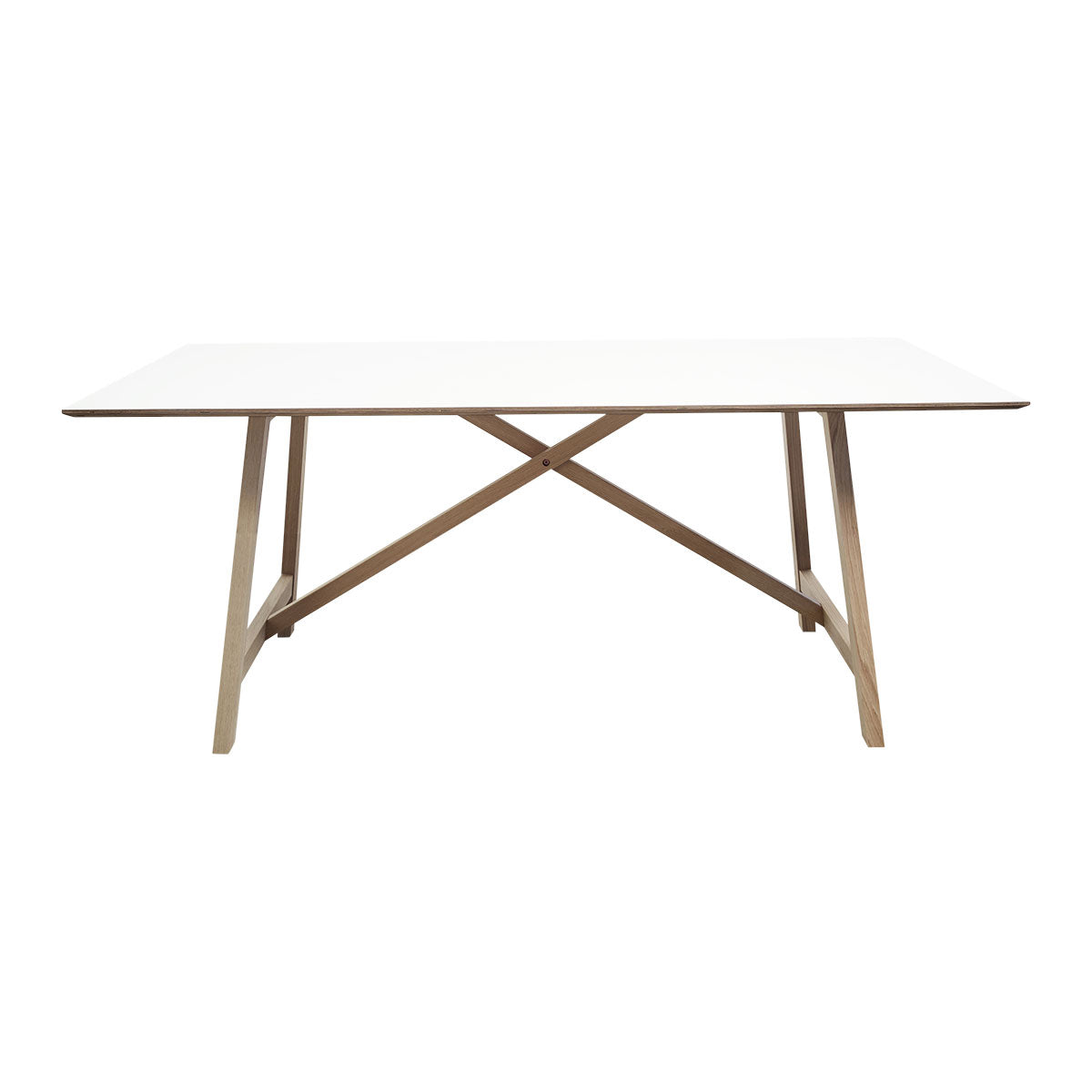 T6 SPISEBORD - HVID LAMINAT - SYNLIG AFFASET KRYDSFINÉR KANT - Andersen Furniture - DesignGaragen.dk