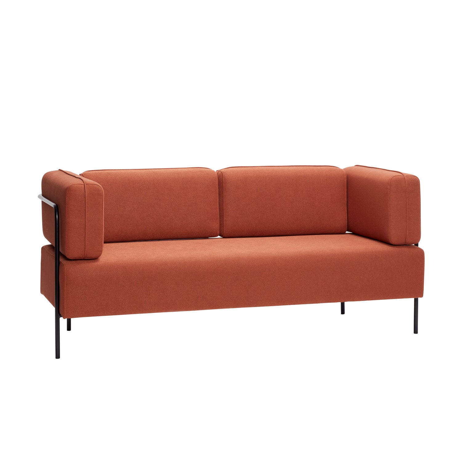 Block soffa rödbrun - 189x78xh81cm