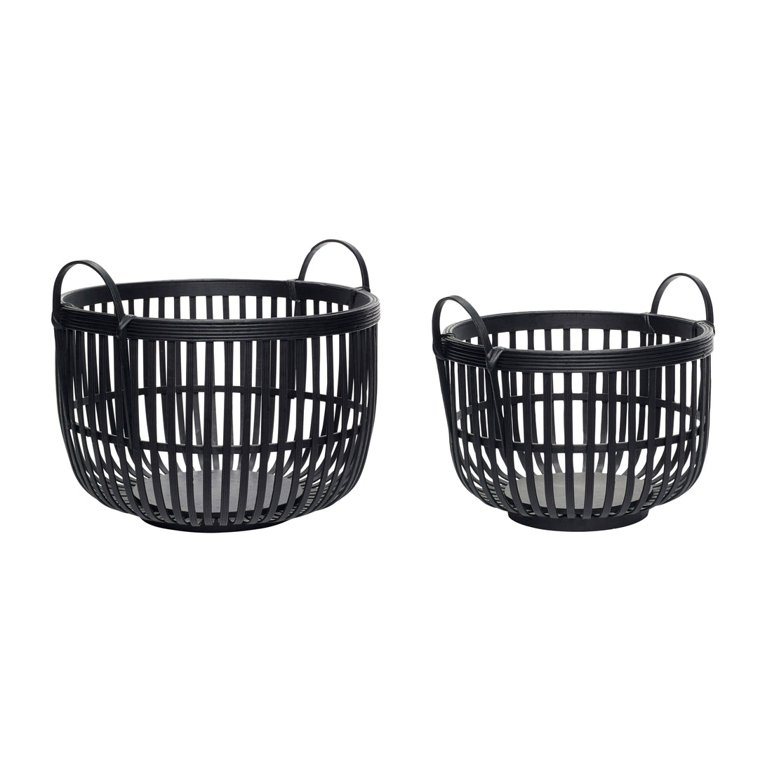 Alchemy Basket Black (set med 2) - ø30xh21, ø37xh26cm