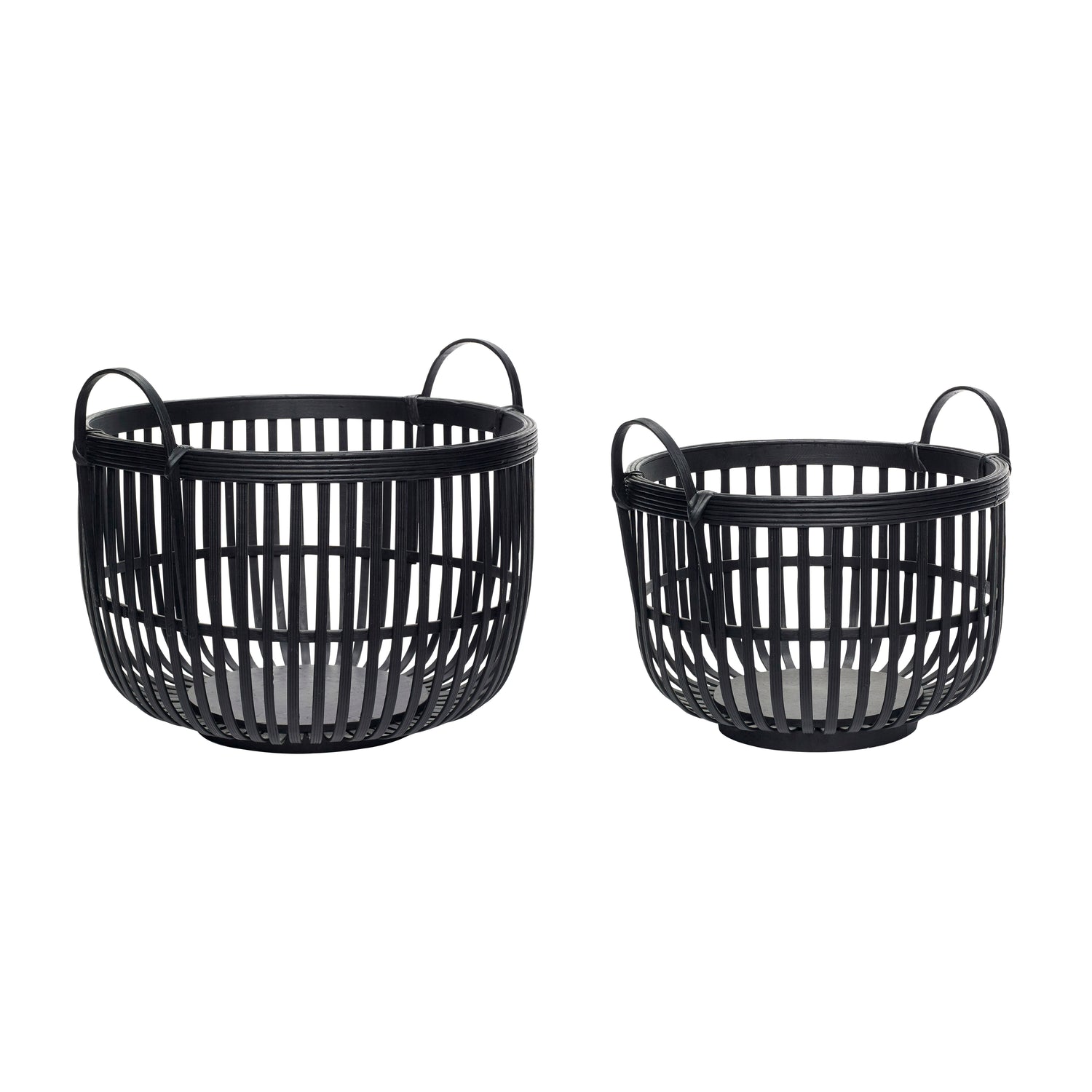 Alchemy Basket Black (set med 2) - ø30xh21, ø37xh26cm