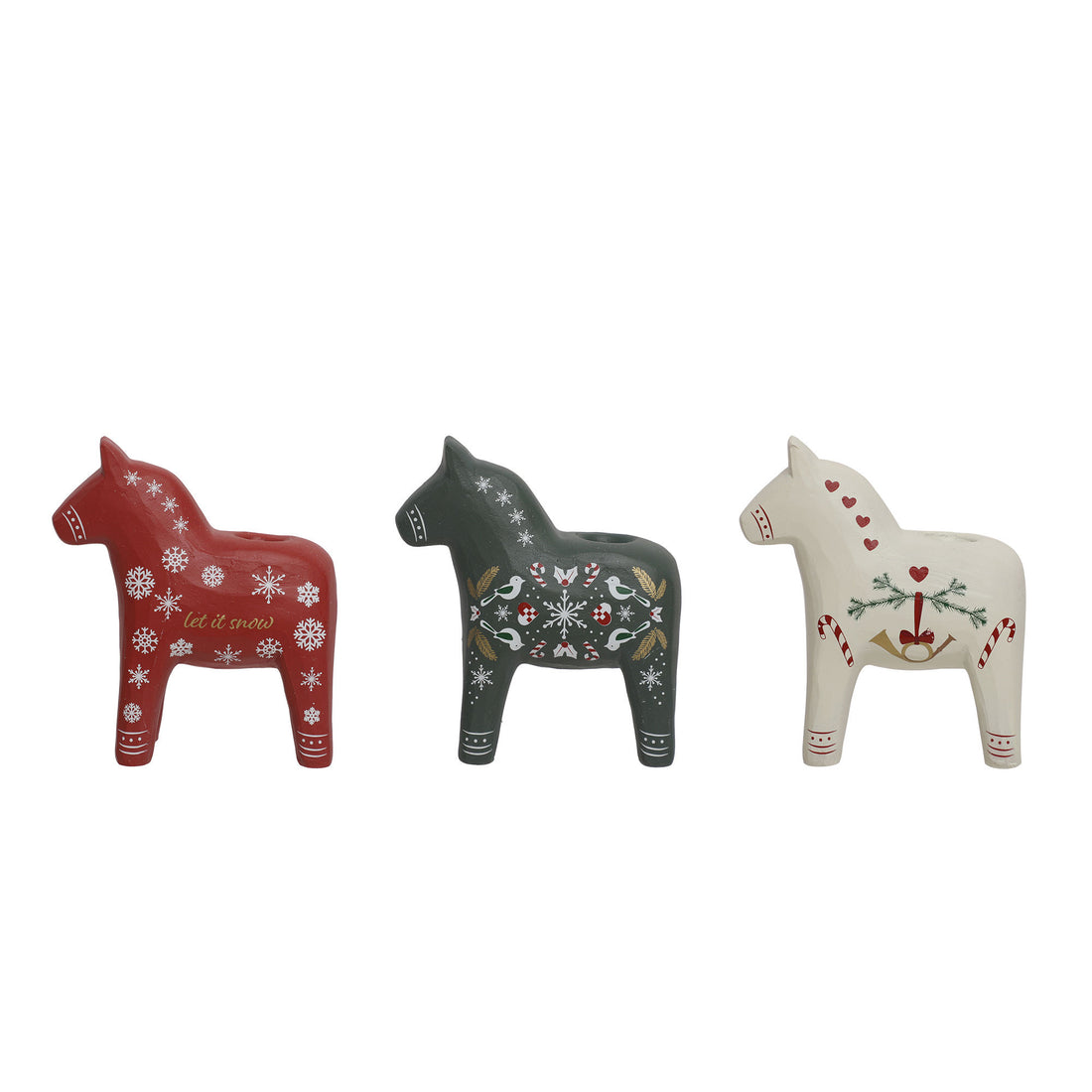 Bloomingville Siffer Candlestick, Red, Polyresin