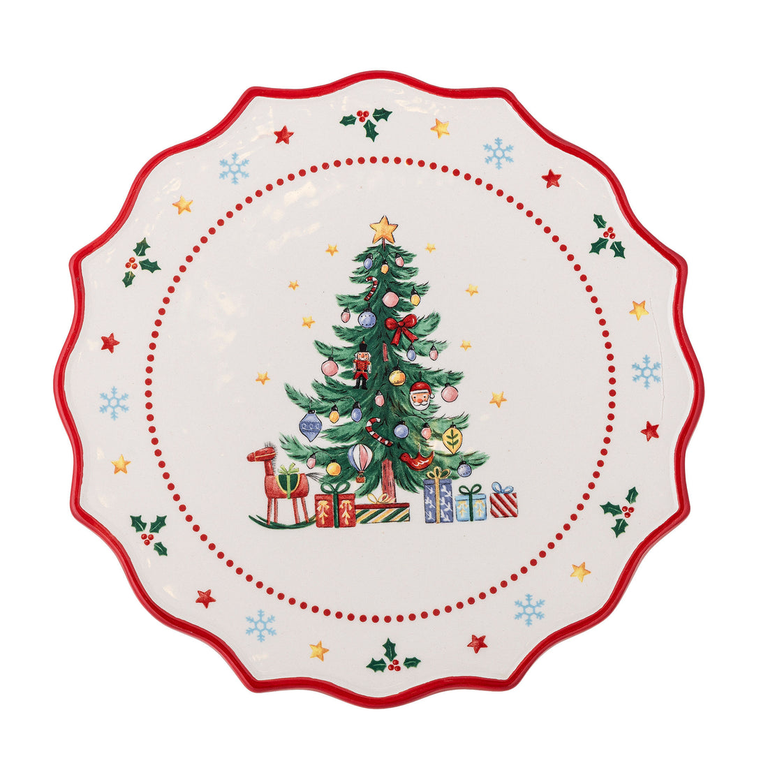 Bloomingville naiv tårta, röd, keramik