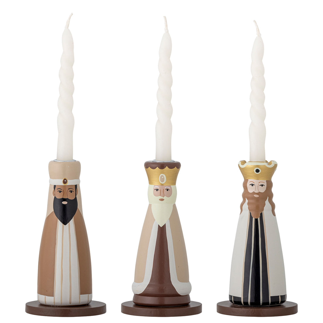 Bloomingville Betie Candlestick, Nature, FSC®100%, Beech