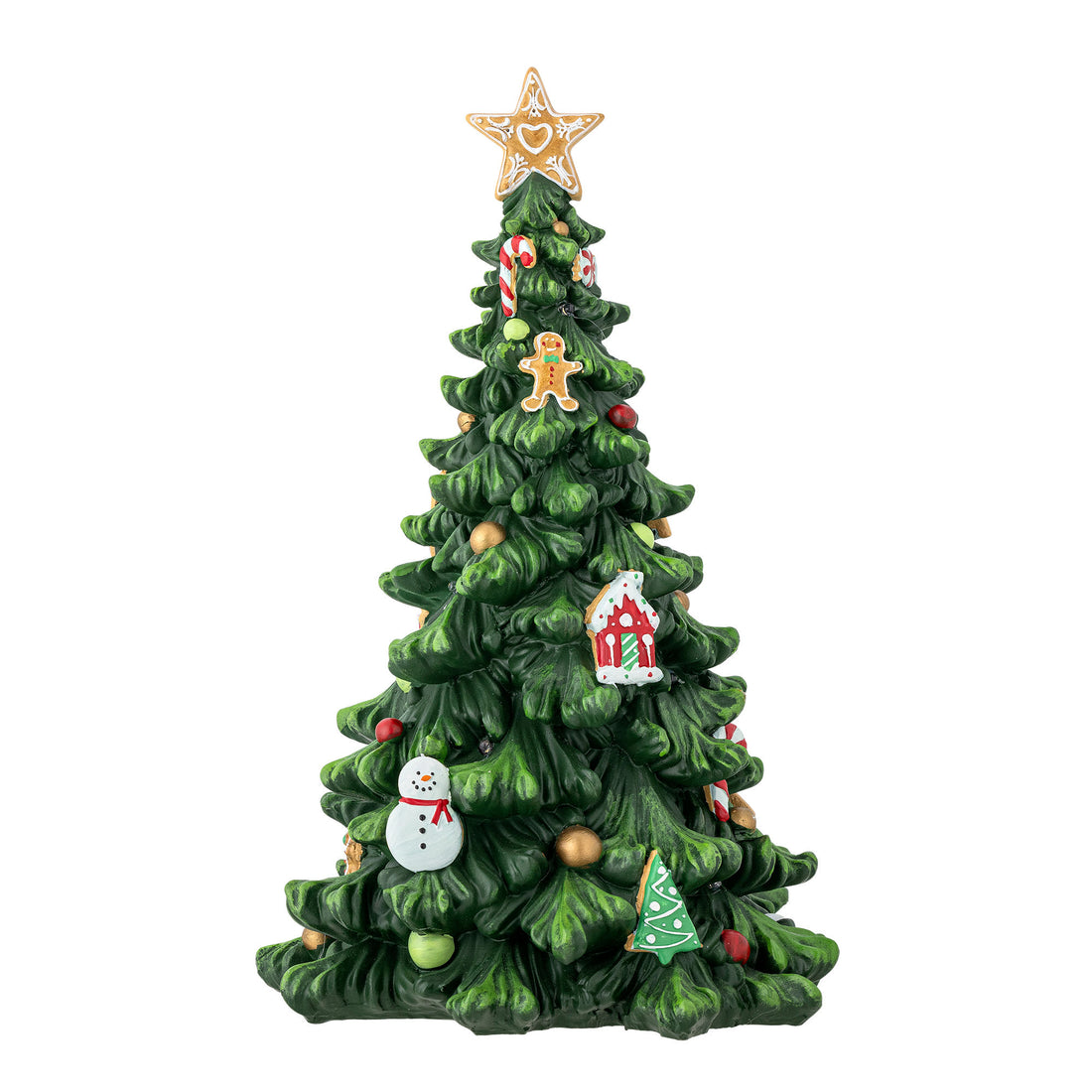 Bloomingville Eddy Dekoration m/ljus, Grön, Polyresin