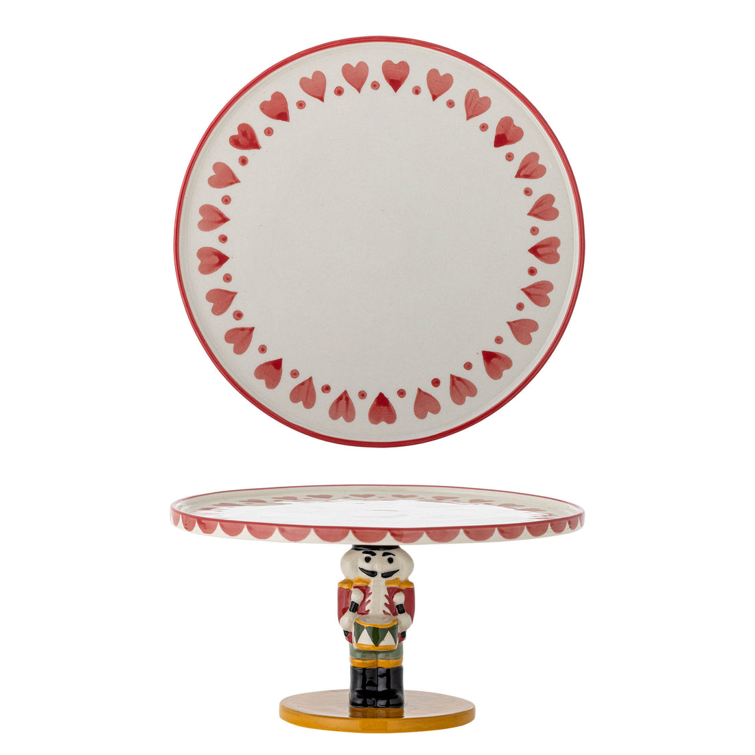 Bloomingville Jolly Cake Dish, Red, Stoneware