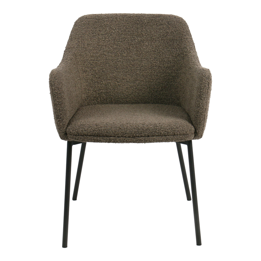 Melilla matbordsstol - matstol, bouclé, brun, svart ben hn1064