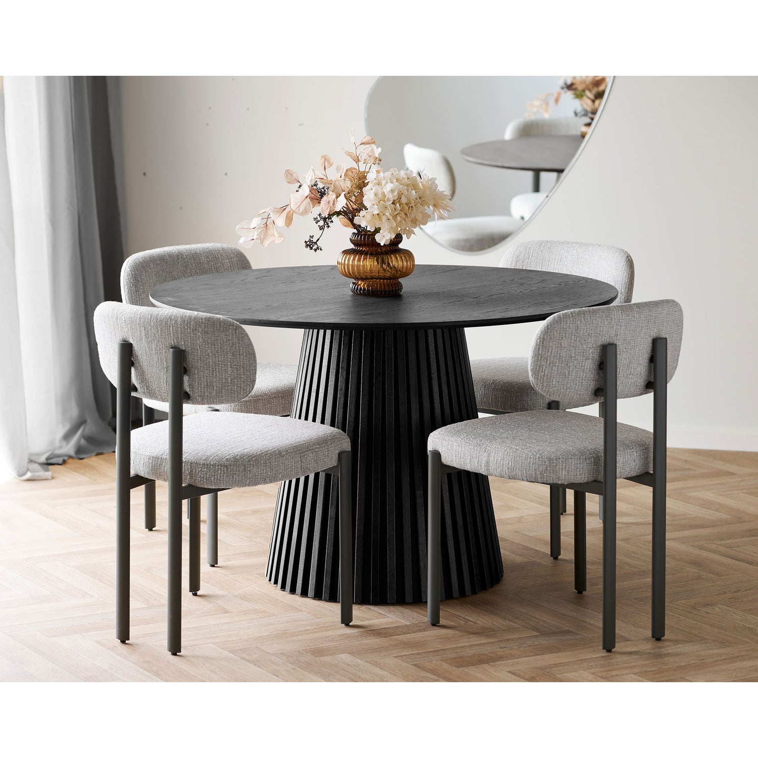 Royan Dining Chair - Matbordsstol, ljusgrå, grå Ben HN1316