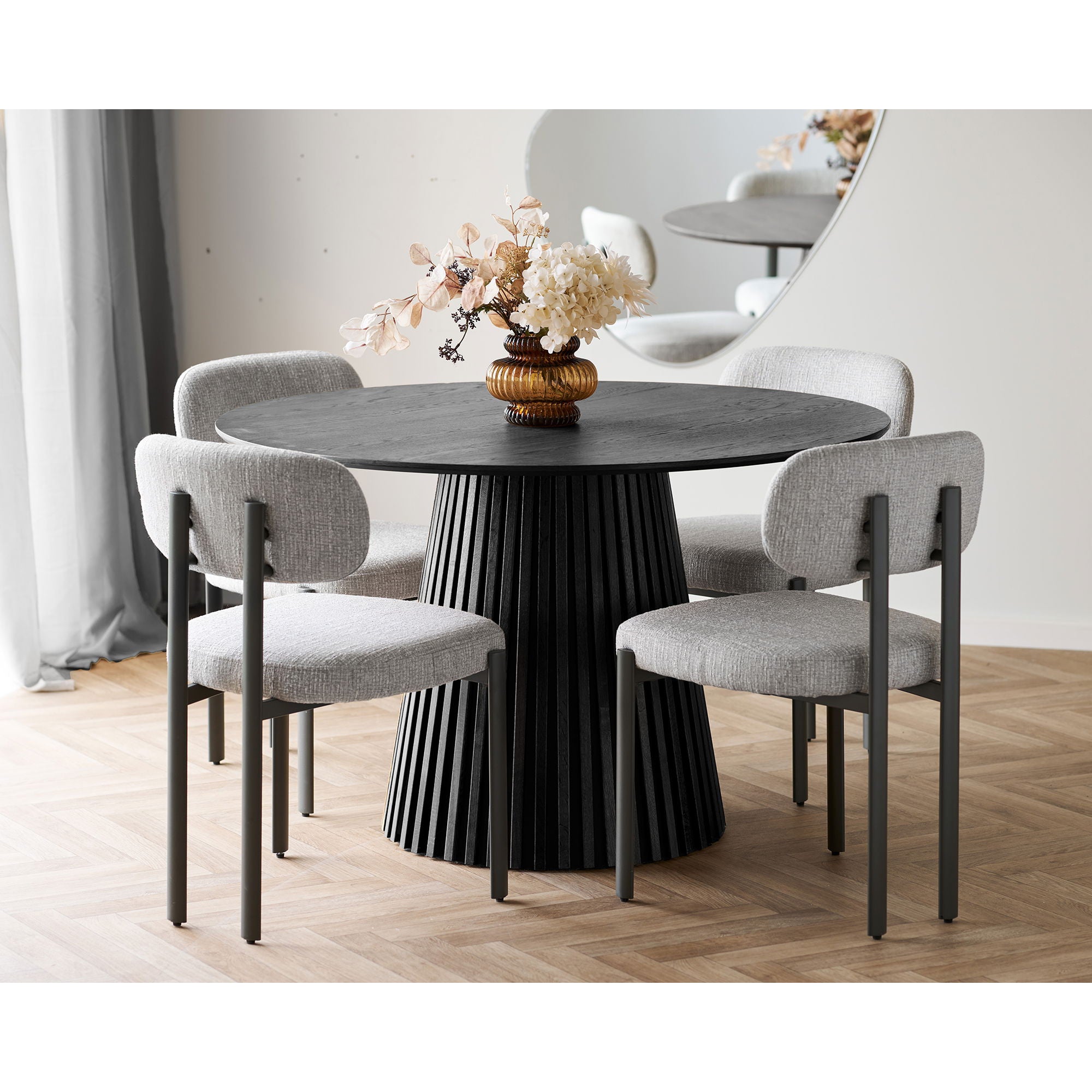 Royan Dining Chair - Matbordsstol, ljusgrå, grå Ben HN1316