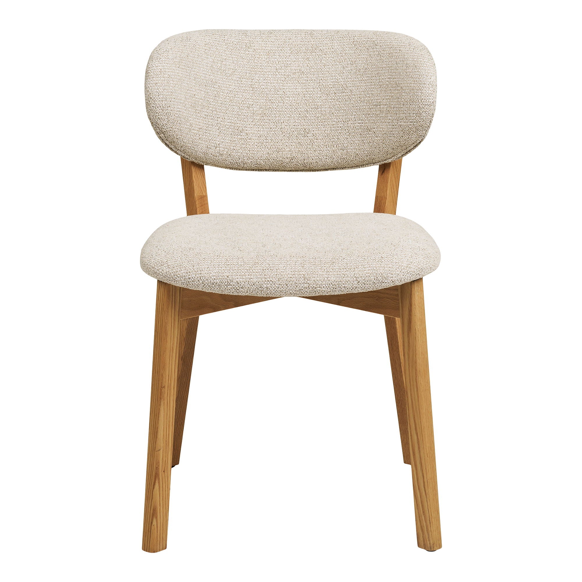 Dunkirk matbordstol - matstol, ek med tygstol, beige hn1318