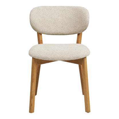 Dunkirk matbordstol - matstol, ek med tygstol, beige hn1318