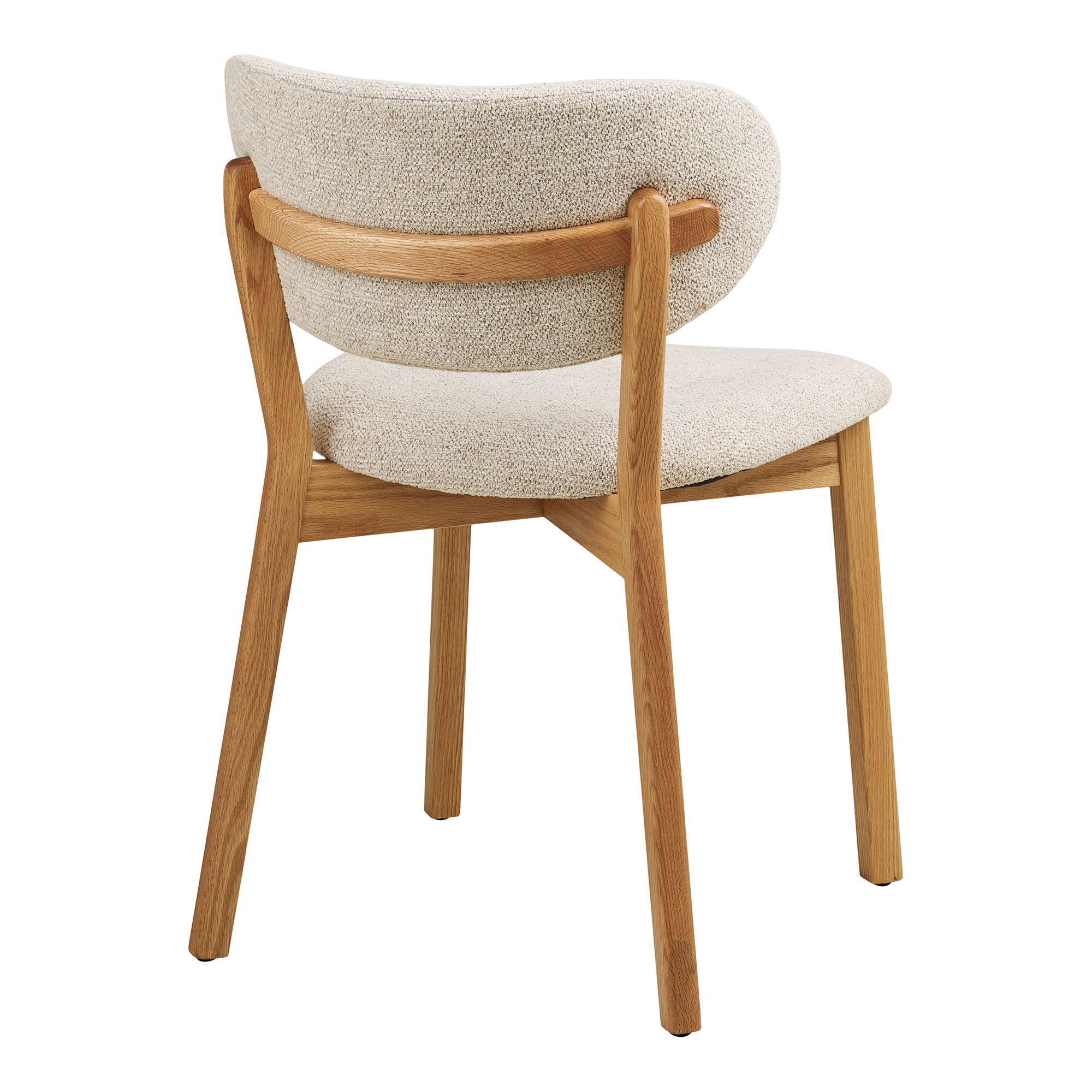 Dunkirk matbordstol - matstol, ek med tygstol, beige hn1318