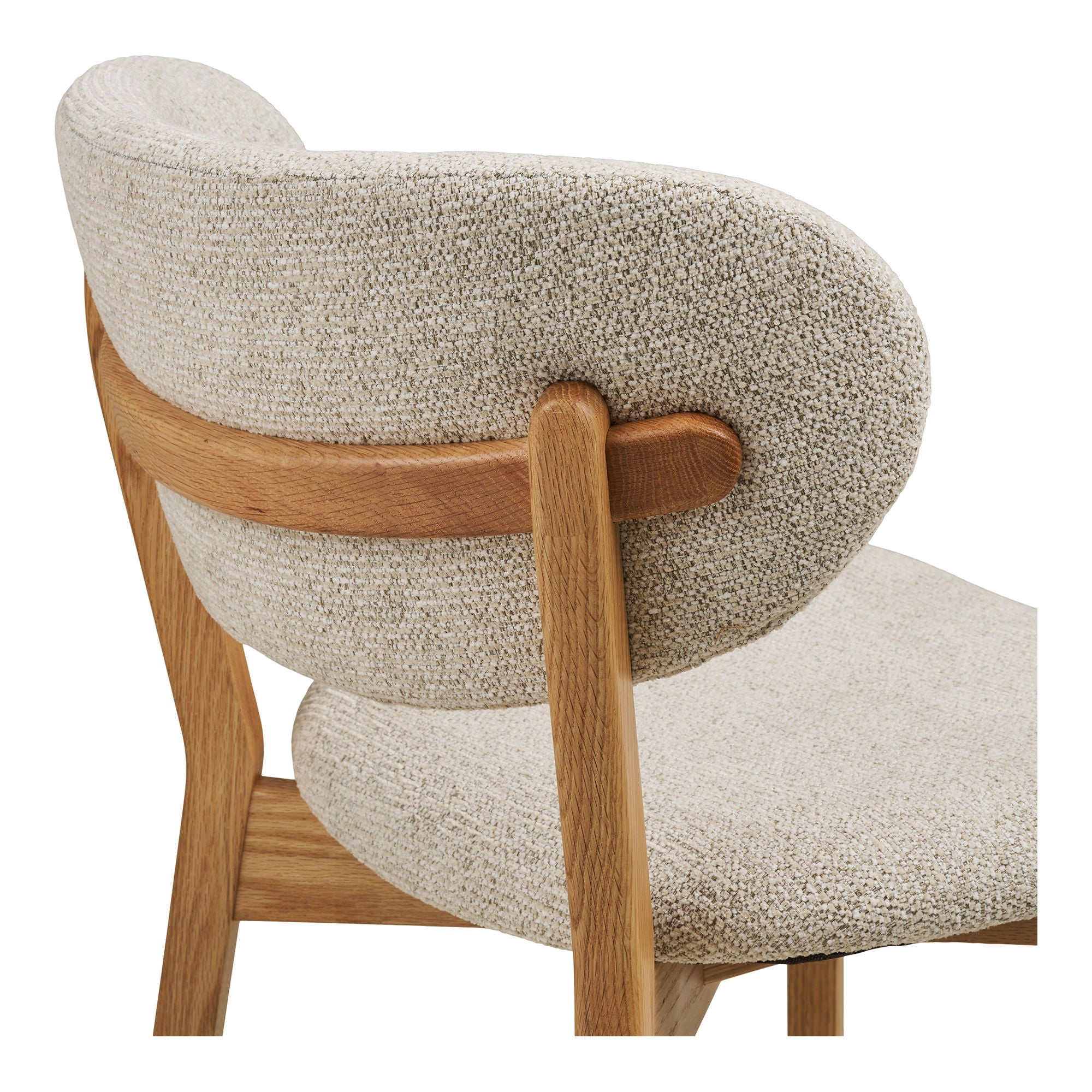 Dunkirk matbordstol - matstol, ek med tygstol, beige hn1318
