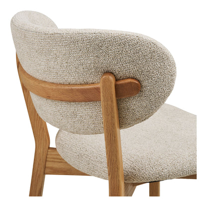 Dunkirk matbordstol - matstol, ek med tygstol, beige hn1318
