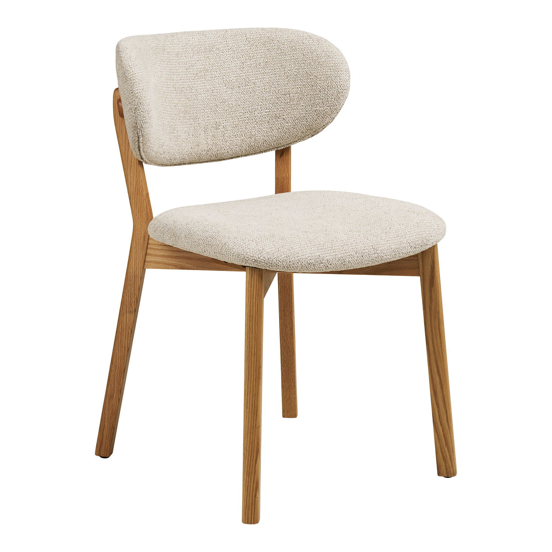 Dunkirk matbordstol - matstol, ek med tygstol, beige hn1318