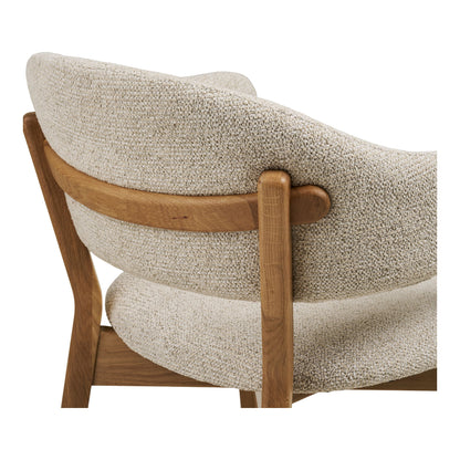 Dunkirk matbordsstol - matstol, armstöd, ek med tygstol, beige hn1318