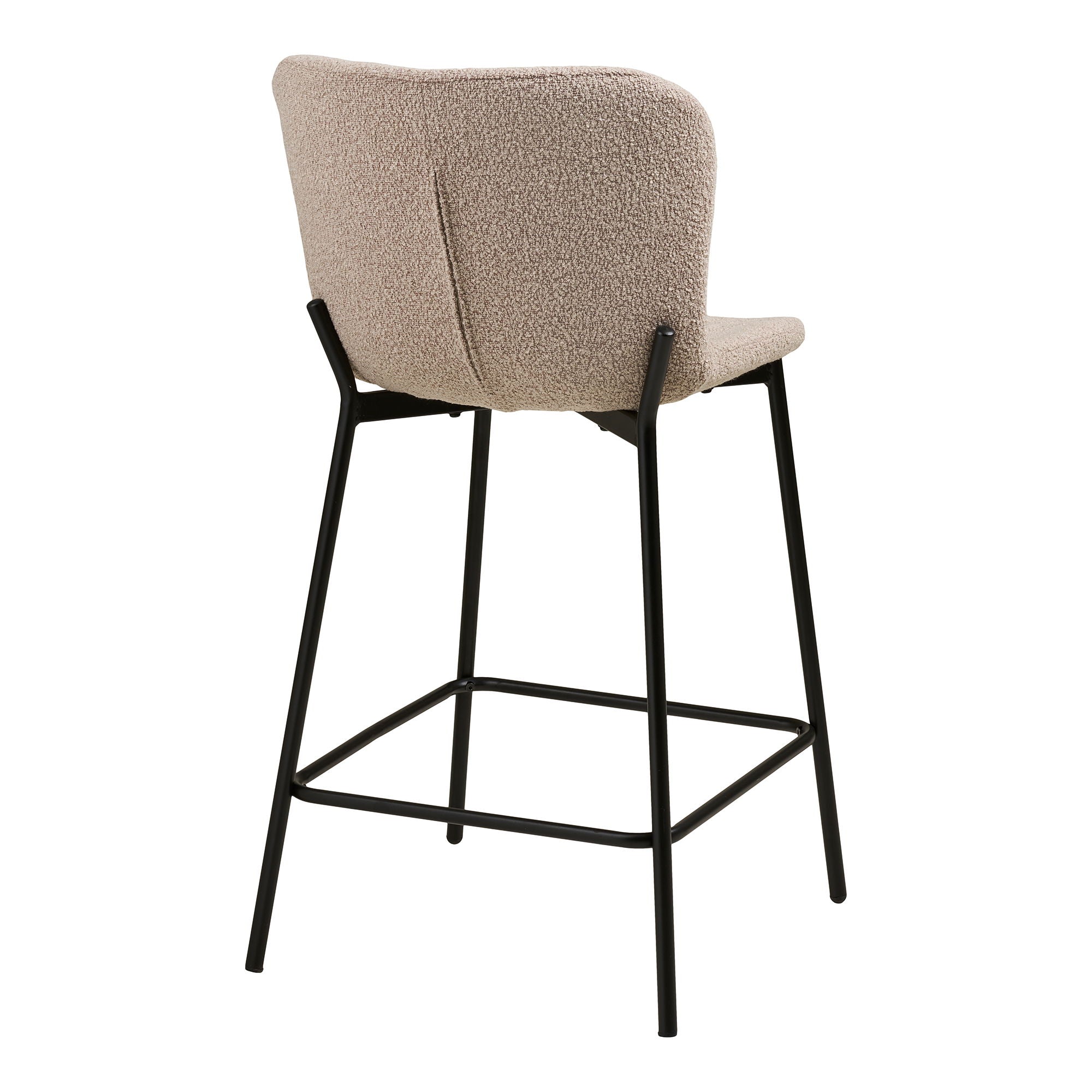 Maceda Counter Chair - Counter Chair, Bouklé, Beige, Black Ben HN1239