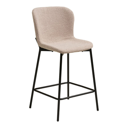 Maceda Counter Chair - Counter Chair, Bouklé, Beige, Black Ben HN1239