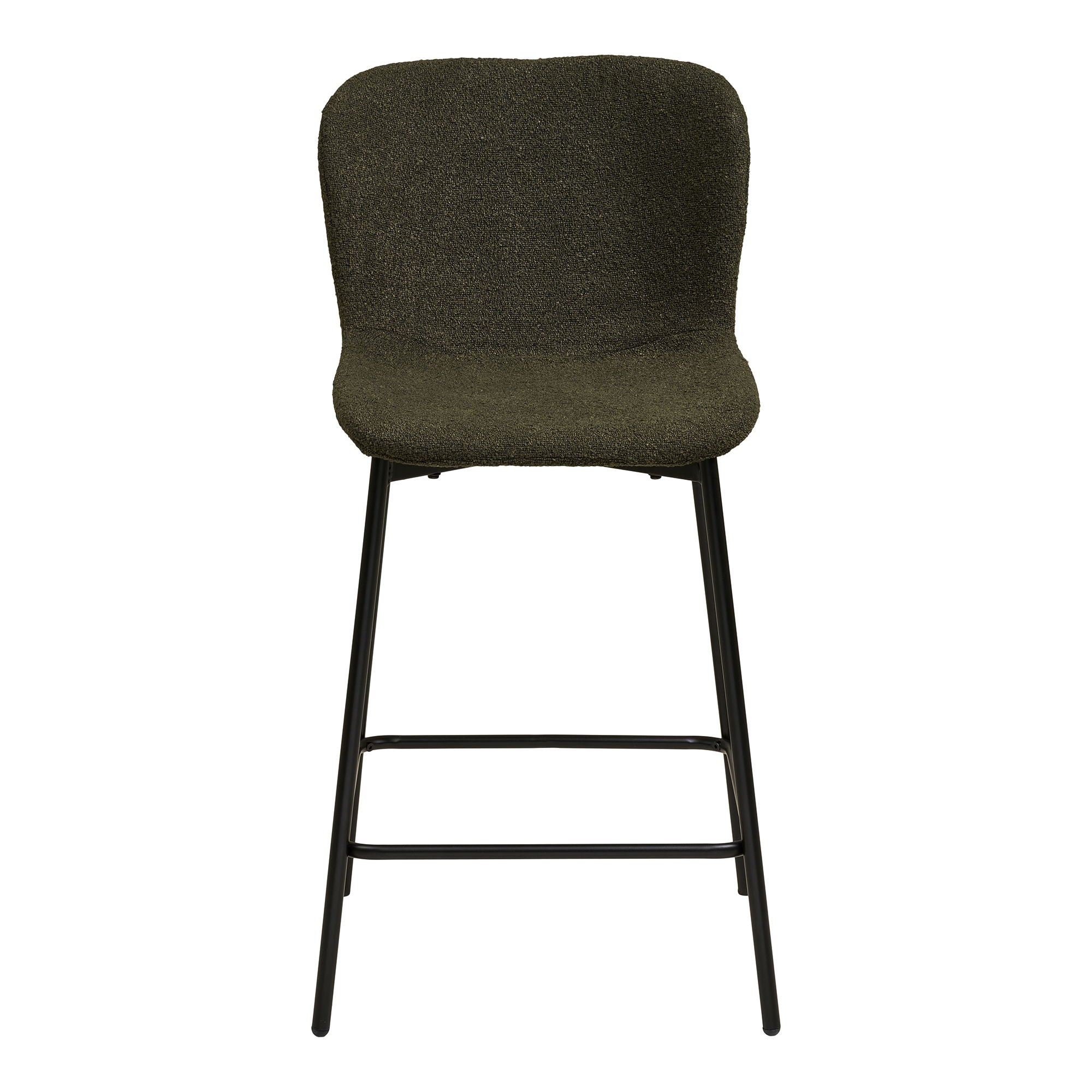 MACEDA COUNT COURD - Counter Chair, Bouklé, Green, Black Ben HN1241