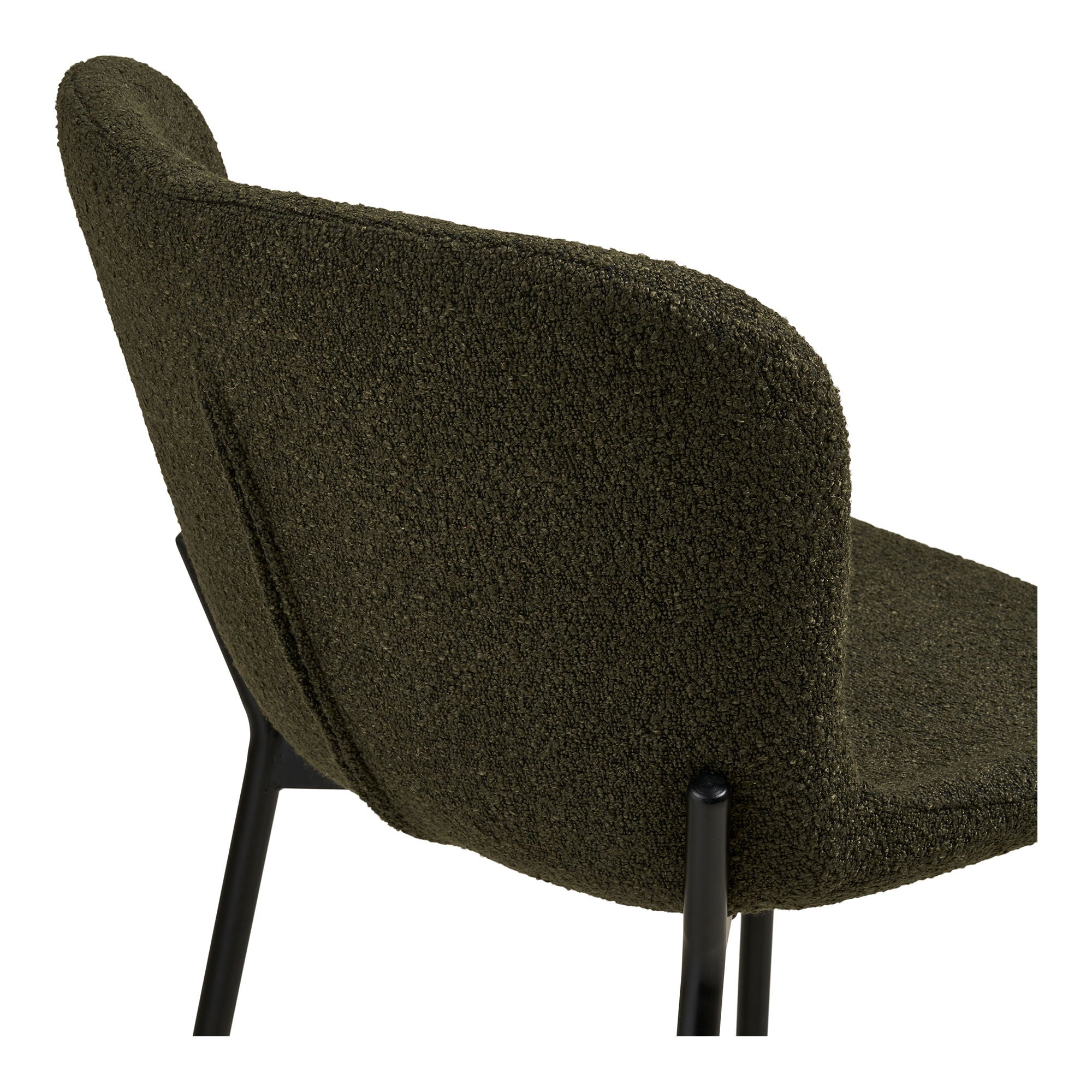 MACEDA COUNT COURD - Counter Chair, Bouklé, Green, Black Ben HN1241