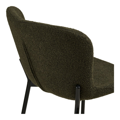 MACEDA COUNT COURD - Counter Chair, Bouklé, Green, Black Ben HN1241