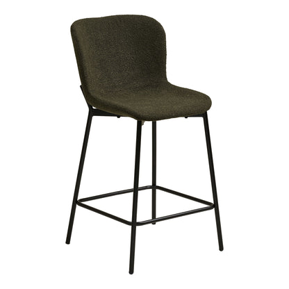 MACEDA COUNT COURD - Counter Chair, Bouklé, Green, Black Ben HN1241