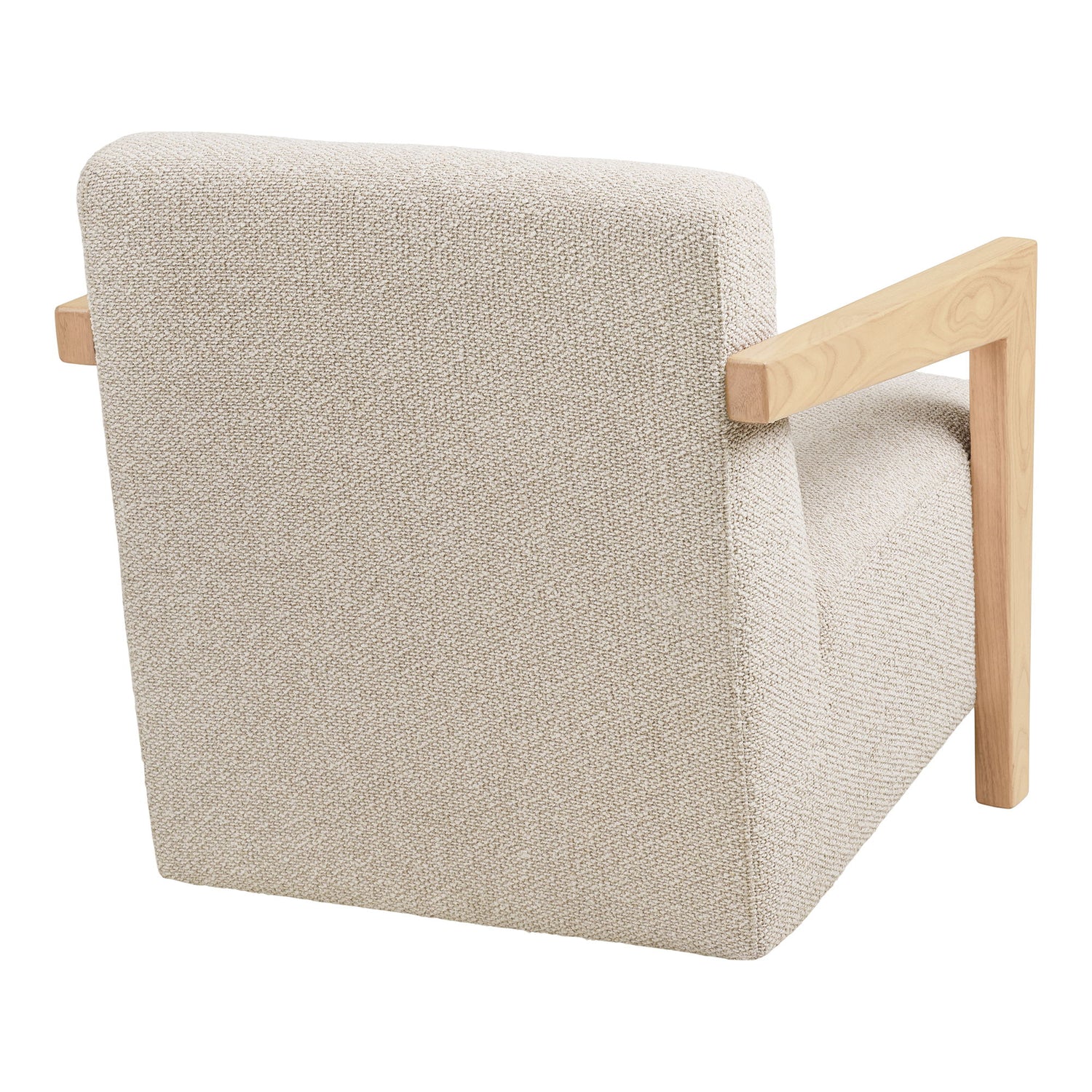 Caracas Lounge Chair - Lounge Chair with Armstes, Oak, Beige HN1321