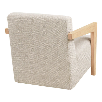 Caracas Lounge Chair - Lounge Chair with Armstes, Oak, Beige HN1321