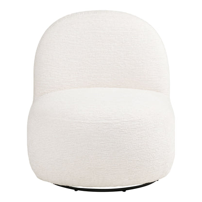 Milo Lounge Chair - Lounge Chair with Swivel Function, Off White HN1081