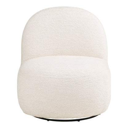 Milo Set - Lounge Chair and Puff, Off -White HN1081