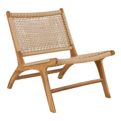 Derby Set - Lounge Chair and Pall, Teak/PE Rattan, Nature