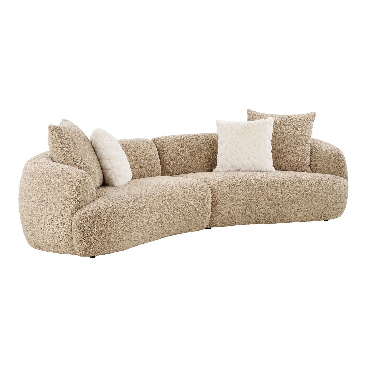 Dali Sofa - Soffa med 4 kuddar, ljusbrun