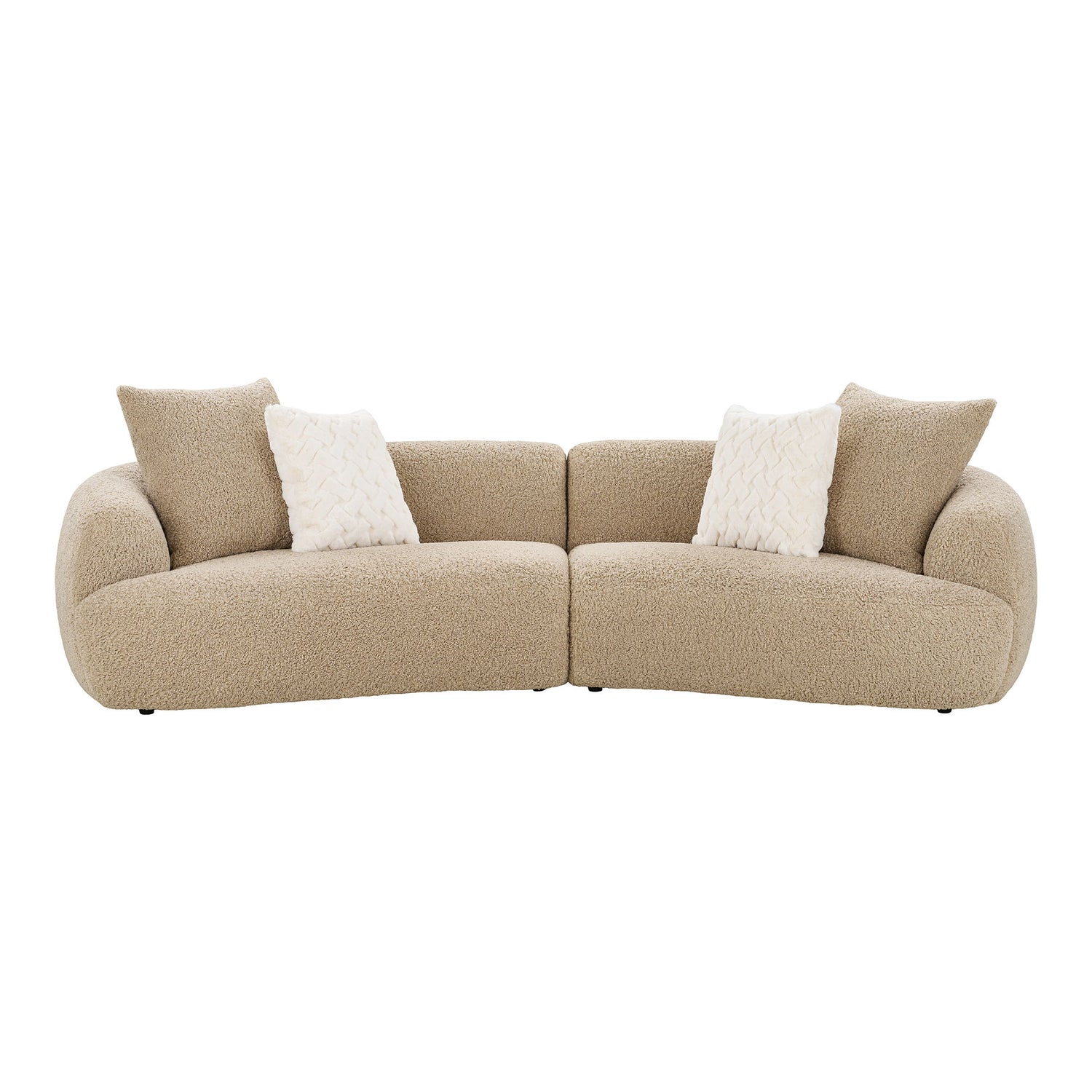 Dali Sofa - Soffa med 4 kuddar, ljusbrun