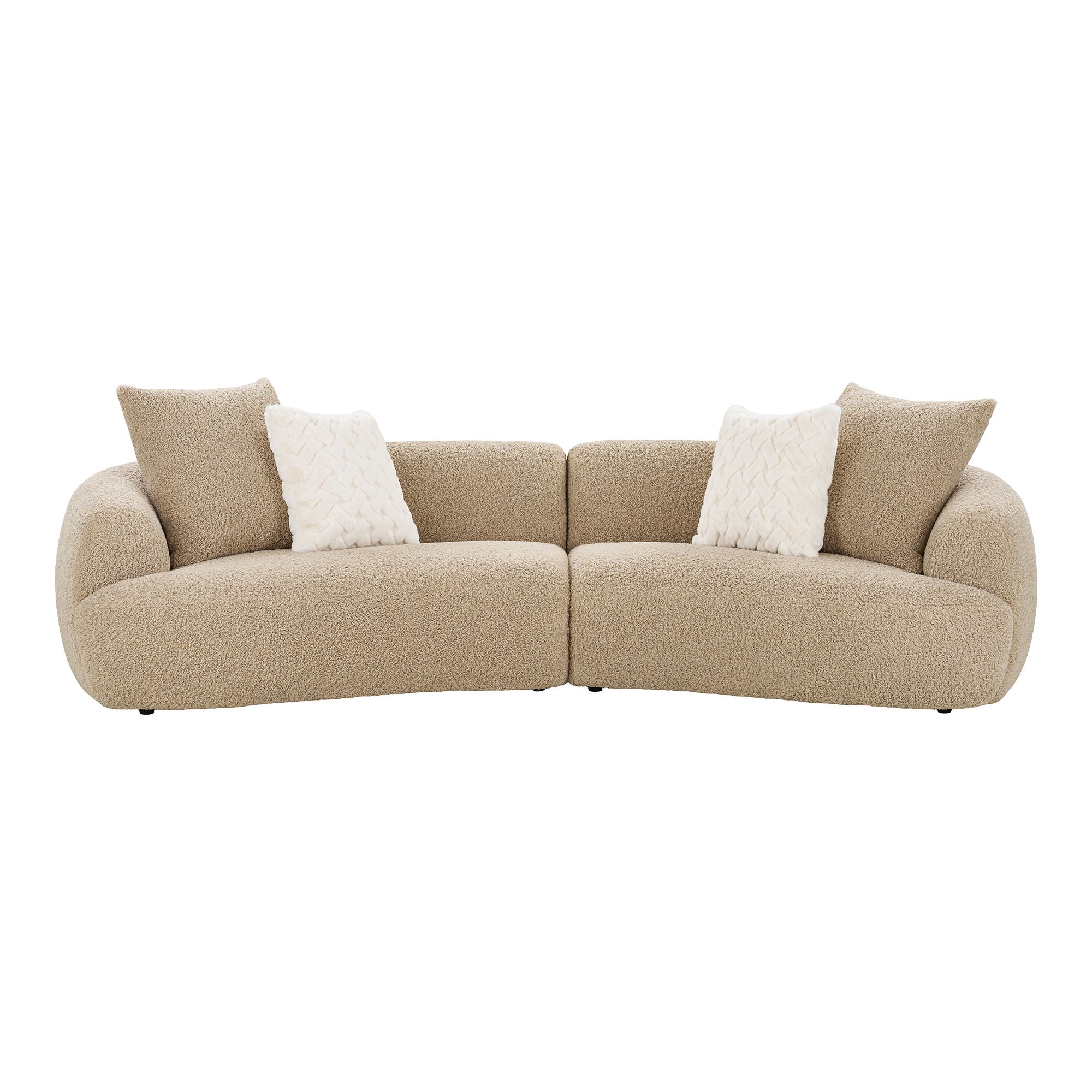 Dali Sofa - Soffa med 4 kuddar, ljusbrun