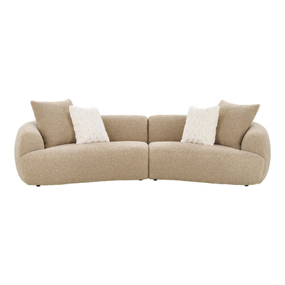 Dali Sofa - Soffa med 4 kuddar, ljusbrun