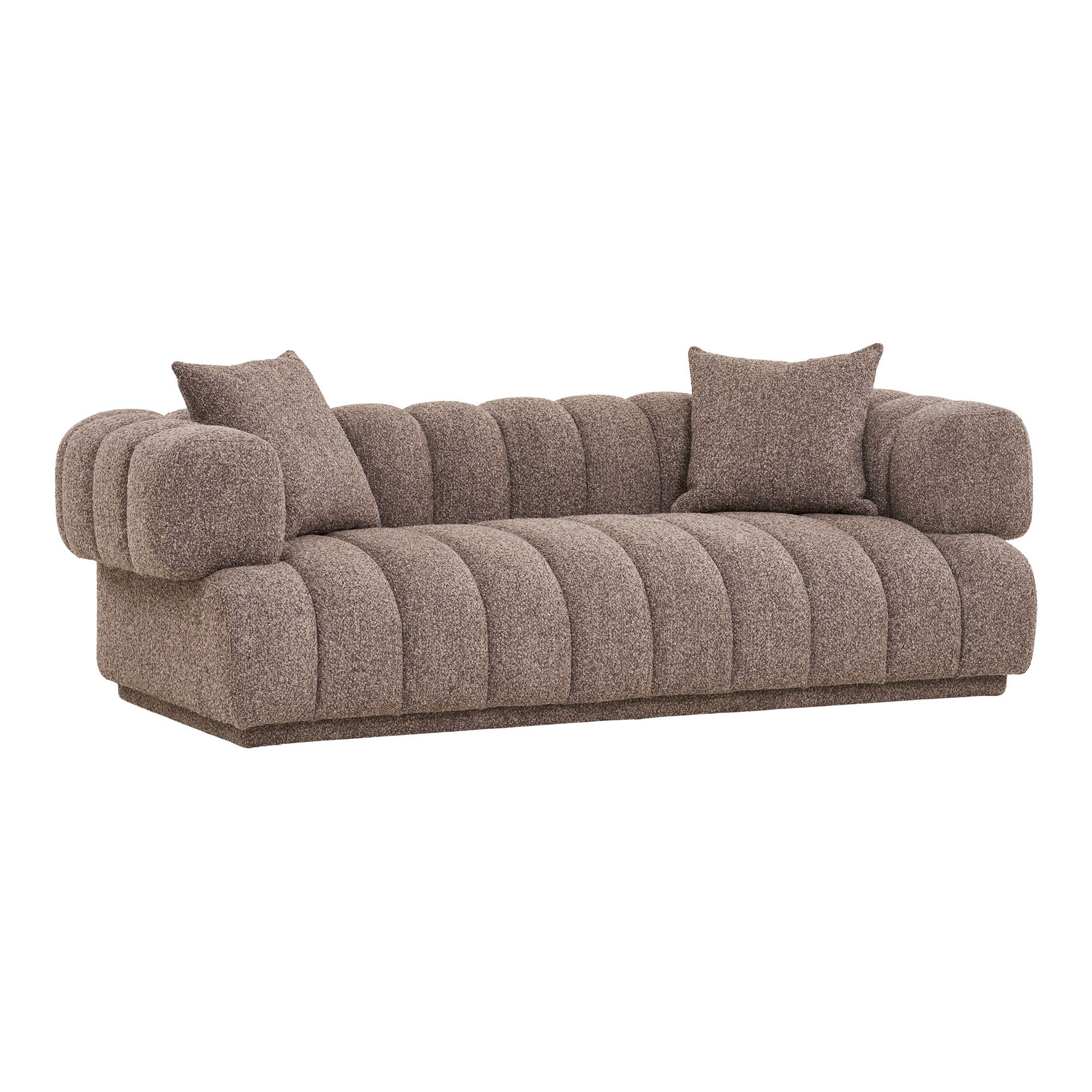 Soffa med 2 kuddar, brun, hn1296