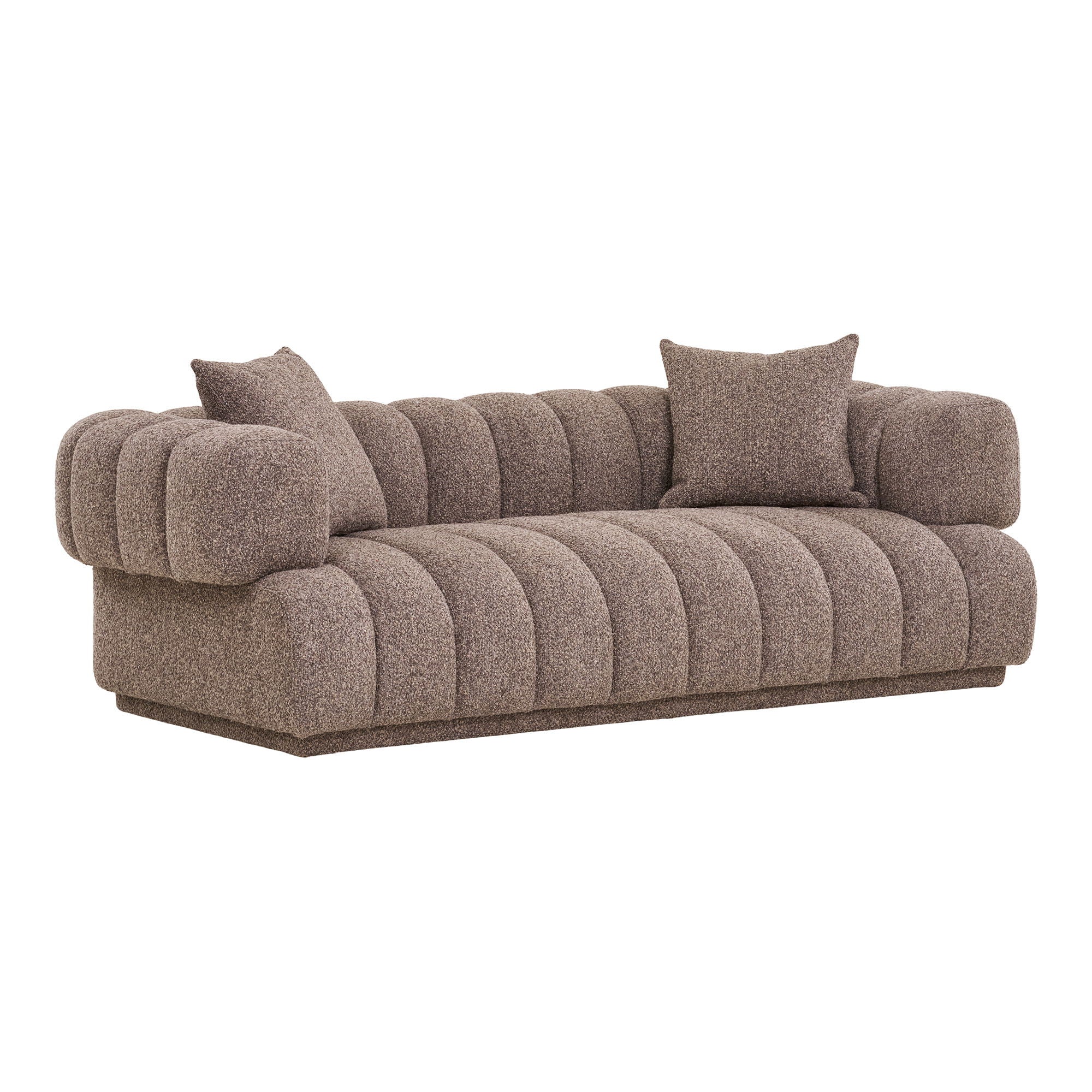 Soffa med 2 kuddar, brun, hn1296