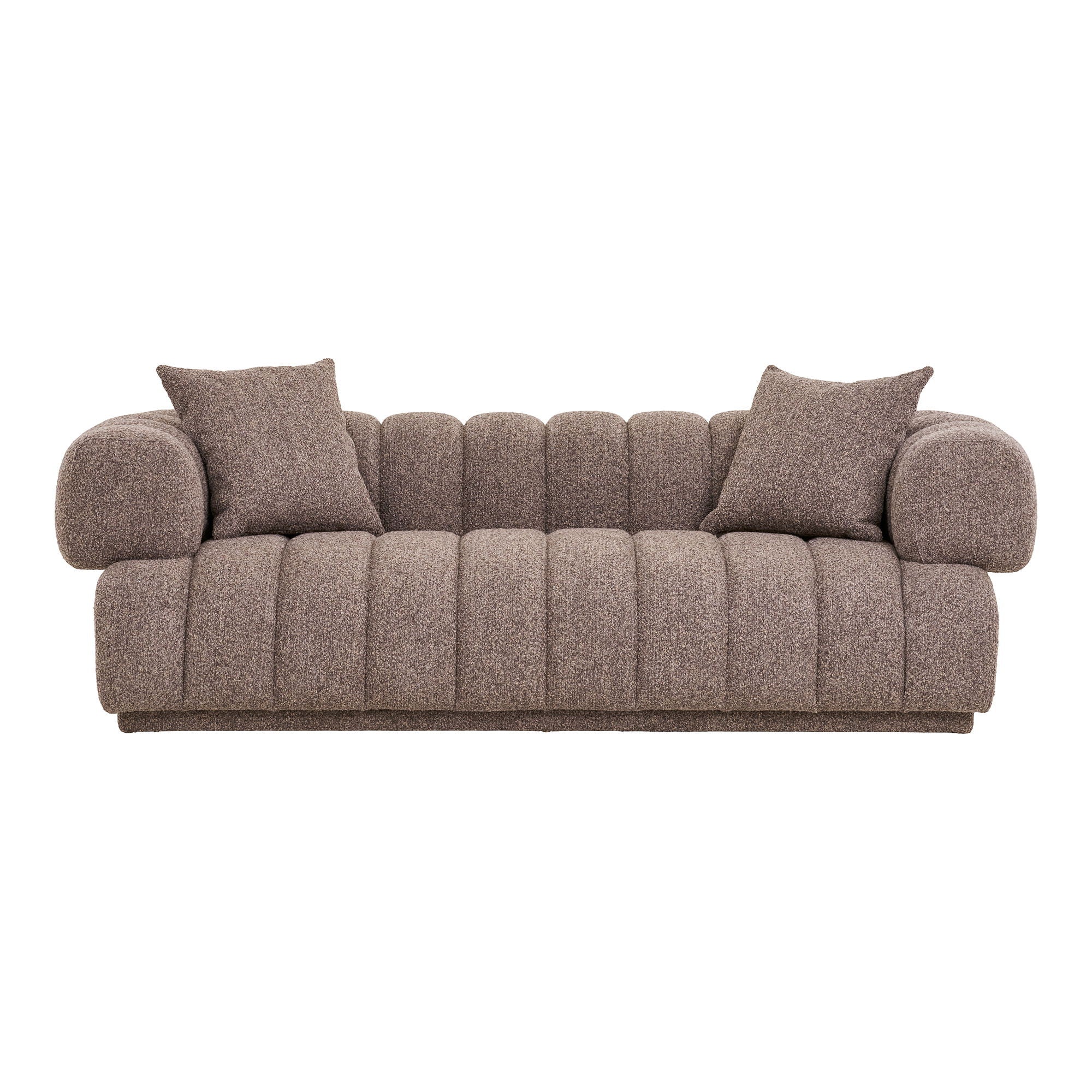Soffa med 2 kuddar, brun, hn1296